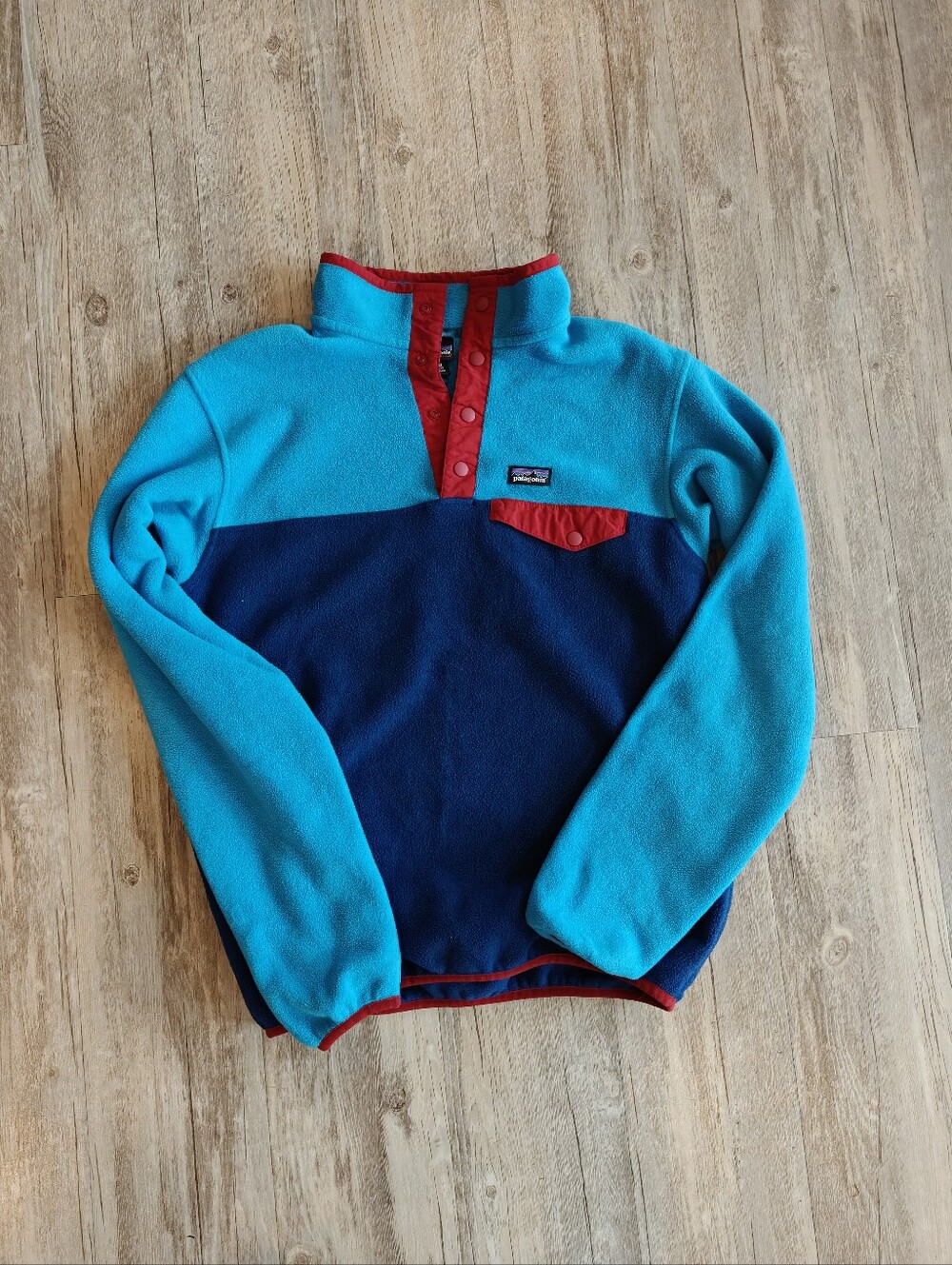 Patagonia Boys' Lightweight Synchilla® Snap-T® Pullover Size XXL 16-18 EUC